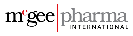Logo for McGee Pharma International. Giant Elk Creative website design and development